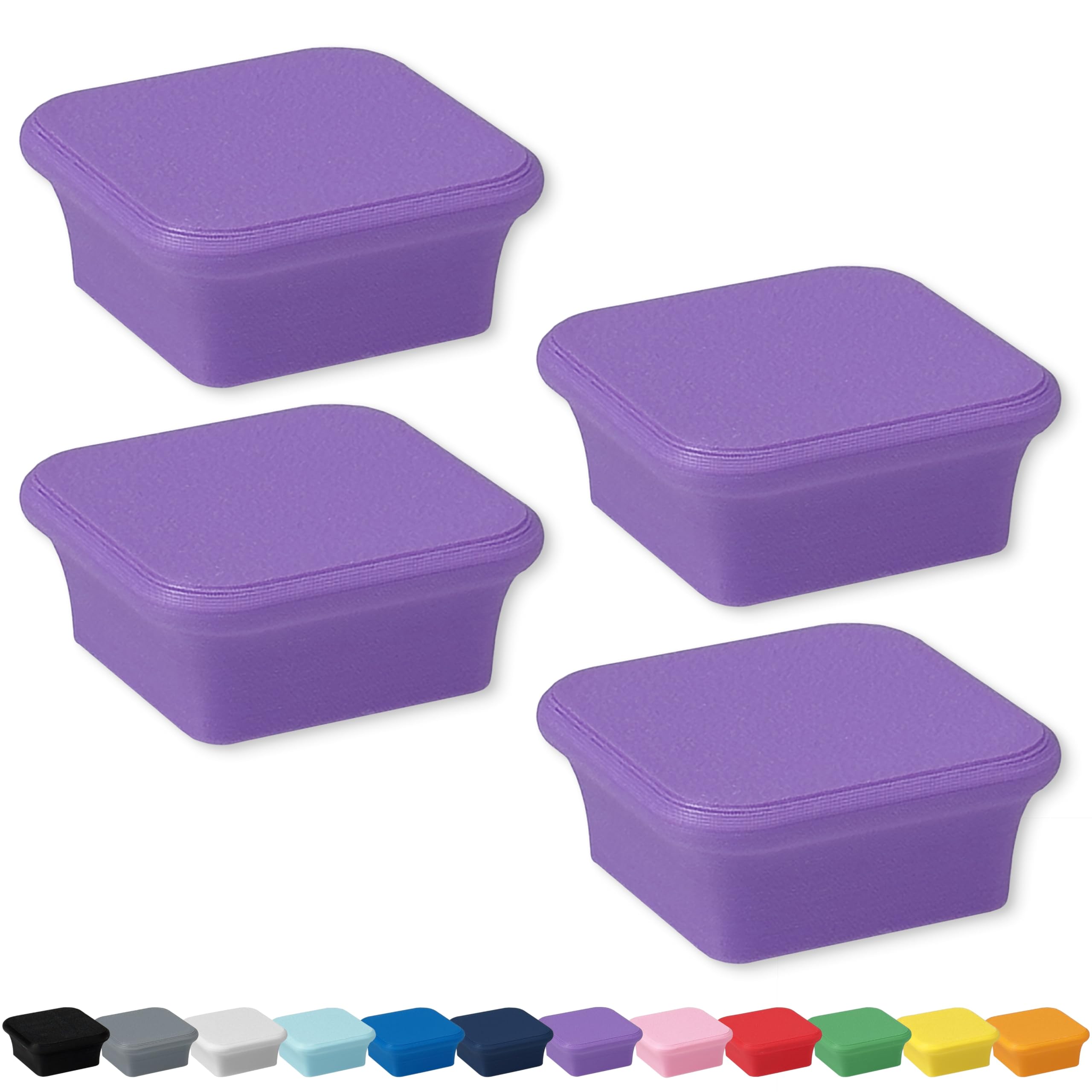 Glassboard Studio MiniBar Magnet - Strong Neodymium Rare Earth Magnets for Fridge, Whiteboard, Locker & Magnetic Glassboards - Crafting & Office Use - Strong Fridge Magnets (Periwinkle Purple, 4)