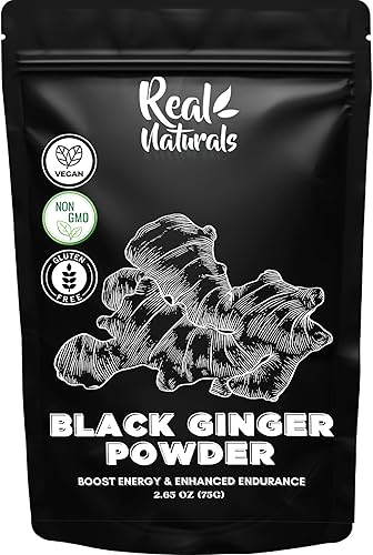 Real Naturals - Polvo de jengibre negro (2.64 onzas)