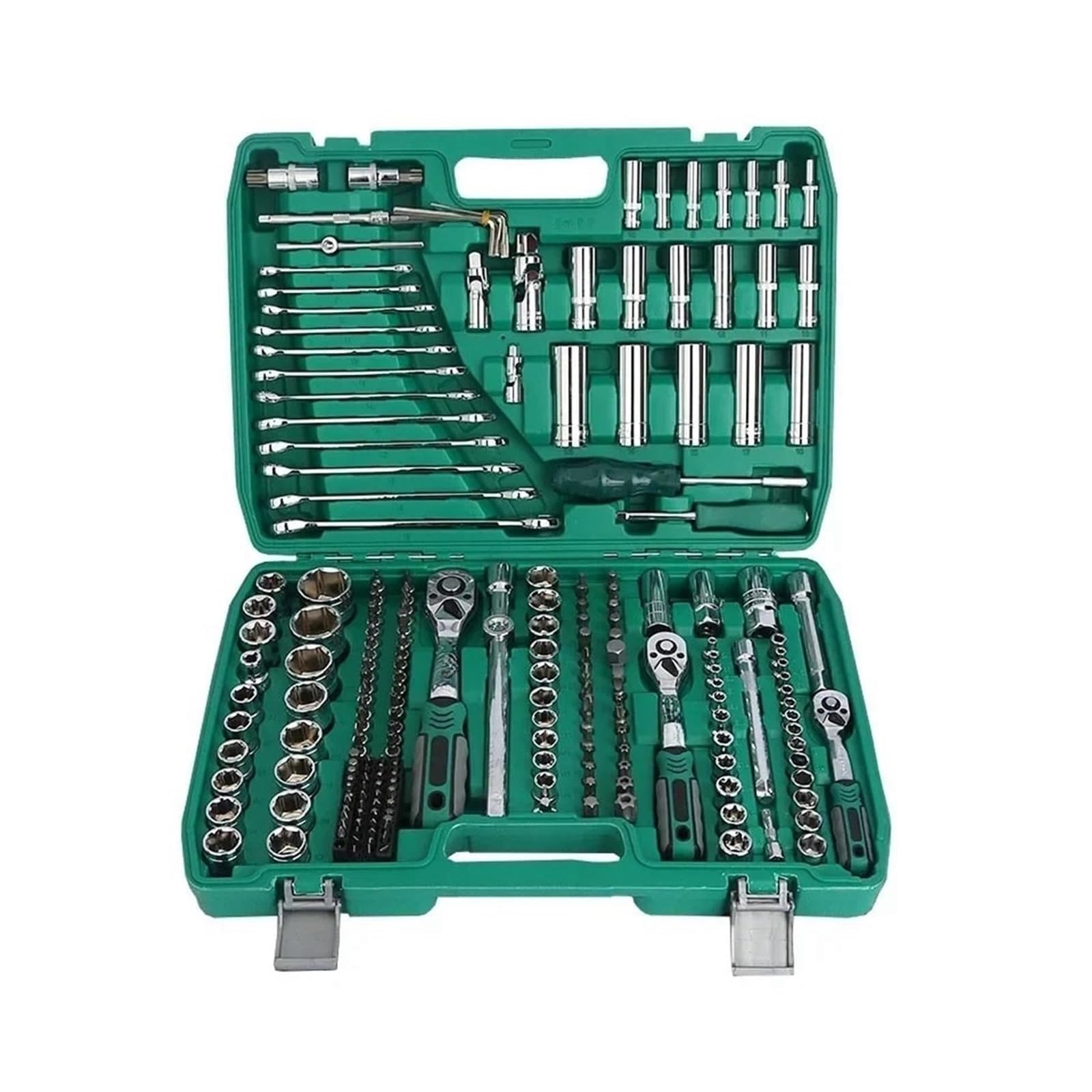 Tool Chest Mechanic Tools 216pcs Ratchet Socket Wrench Sets Wrench and Socket Set 72-Tooth Reversible Ratchet Wrench Toolbox