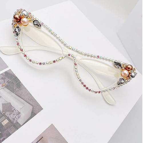 Miniatura 2 de Bullabulling Gafas de lectura de ojo de gato para mujer, diseño de luz azul para computadora a la moda, bisagras de resorte