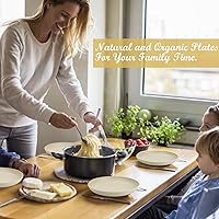 Vista 9 de Wrova Platos de paja de trigo – Juego de 8 platos llanos irrompibles de 8 pulgadas – Platos de plástico aptos para lavavajillas y microondas