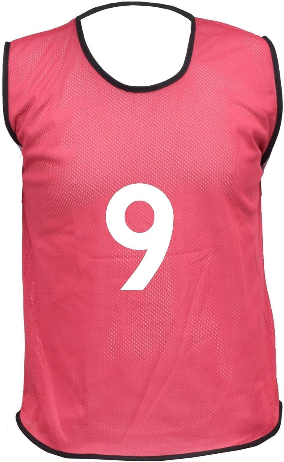 Śliniaczki 10 MESH PIŁKA NOŻNA Śliniaczki SPORT Śliniaczki premium liga NUMBERED (1-10 lub liczba do wyboru) z przodu i z tyłu (różowe z przodu i z tyłu), młodzież (męskie S do M))