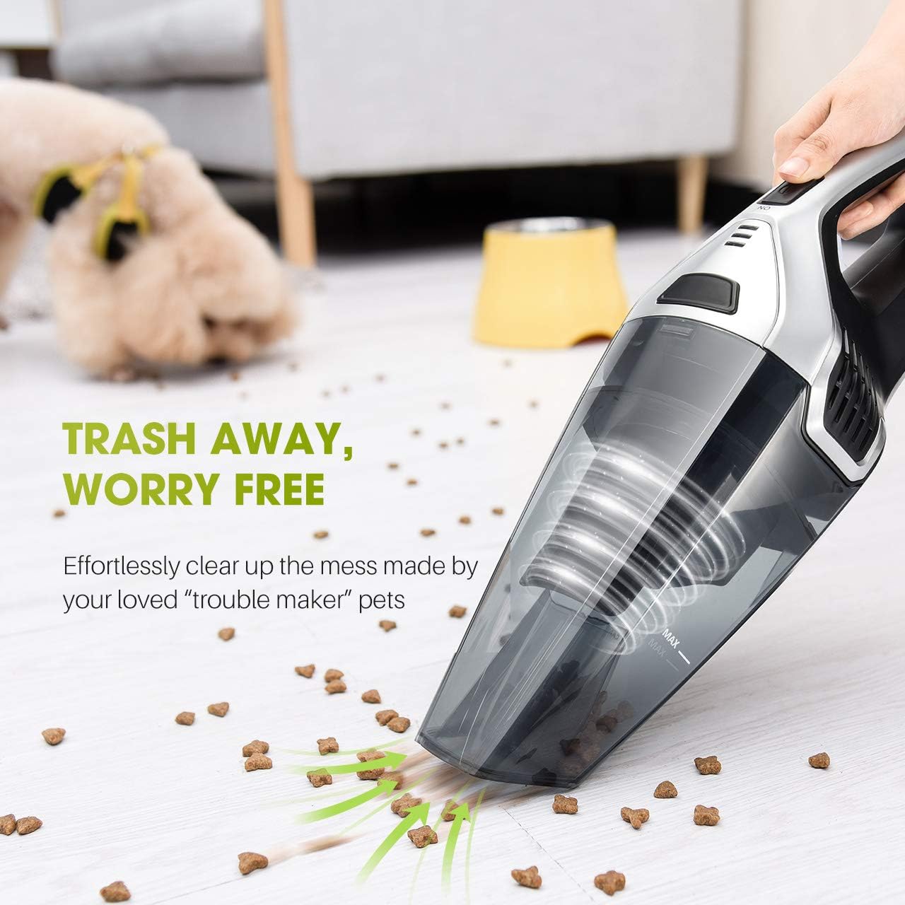 Amazon.com: Homasy - Aspiradora portátil inalámbrica manual, potente  aspiración ciclónica, 14.8 V de litio, con tecnología de carga rápida,  secado en húmedo, ligera : Hogar y Cocina