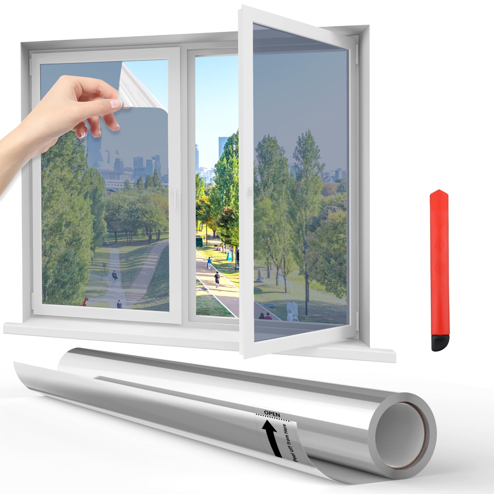 Pellicola Per Vetri Privacy 200x44.5 Cm - Anti-UV, Autoadesiva, Per Casa E Ufficio - Foto 8