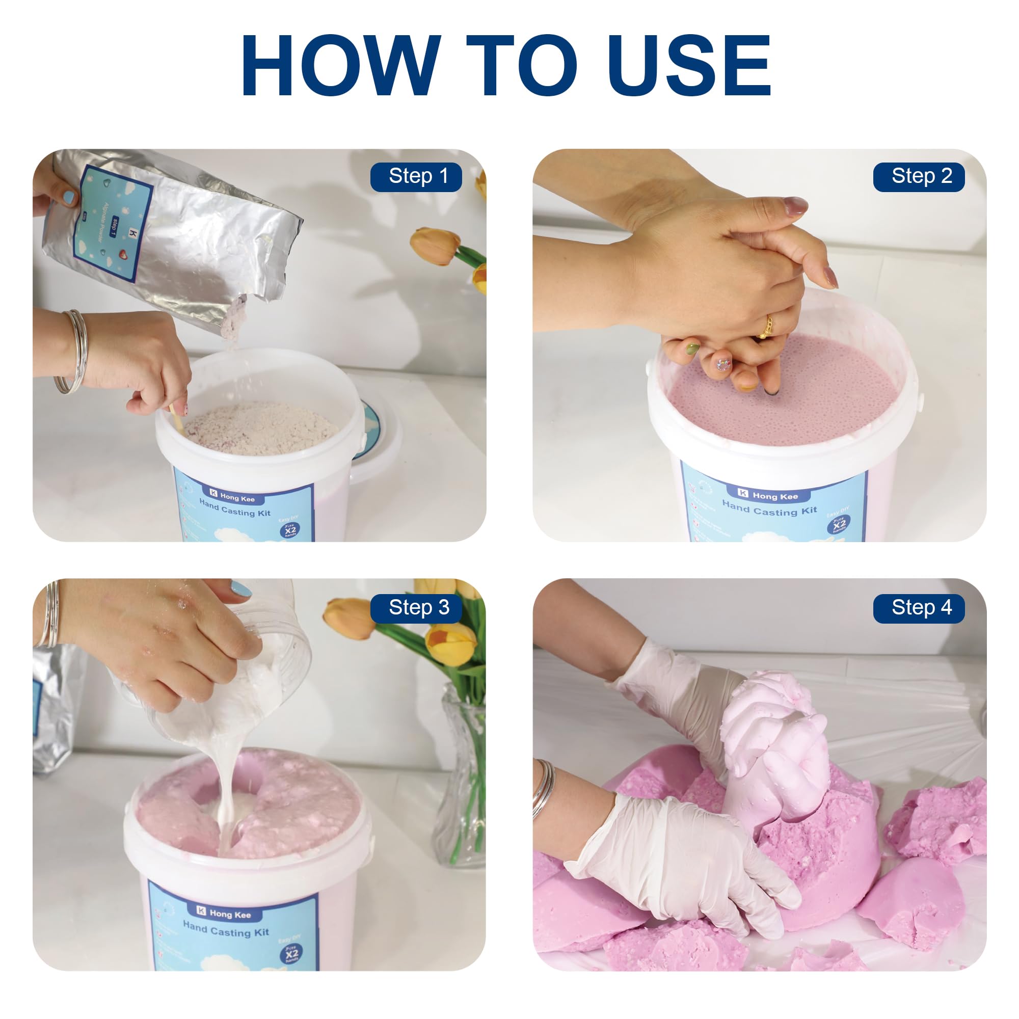 Hongkee Handguss-Set, DIY-Formset für Paare, Familie und Freunde