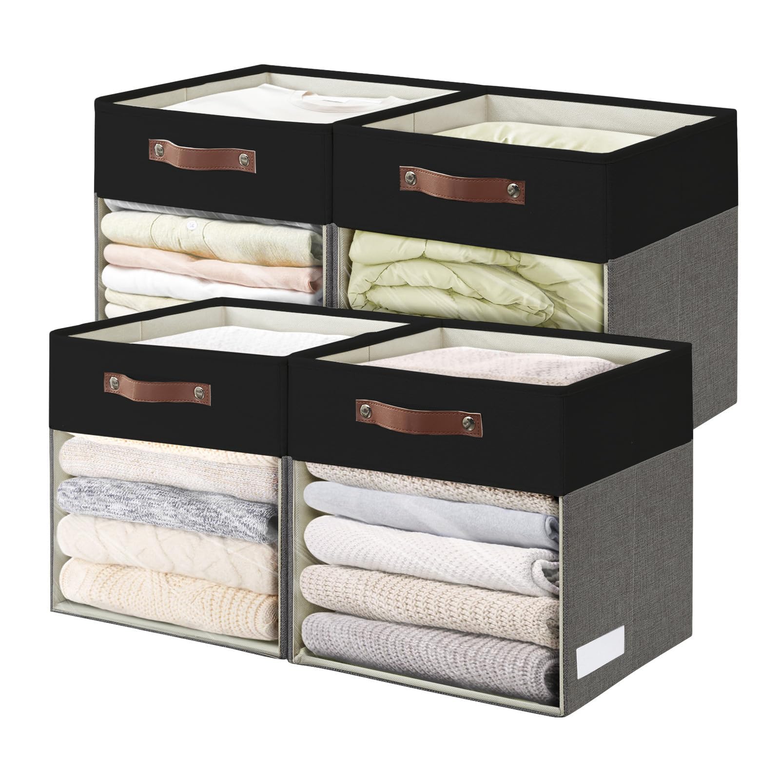 Bagnizer Storage Cubes with Clear Window 4-Pack