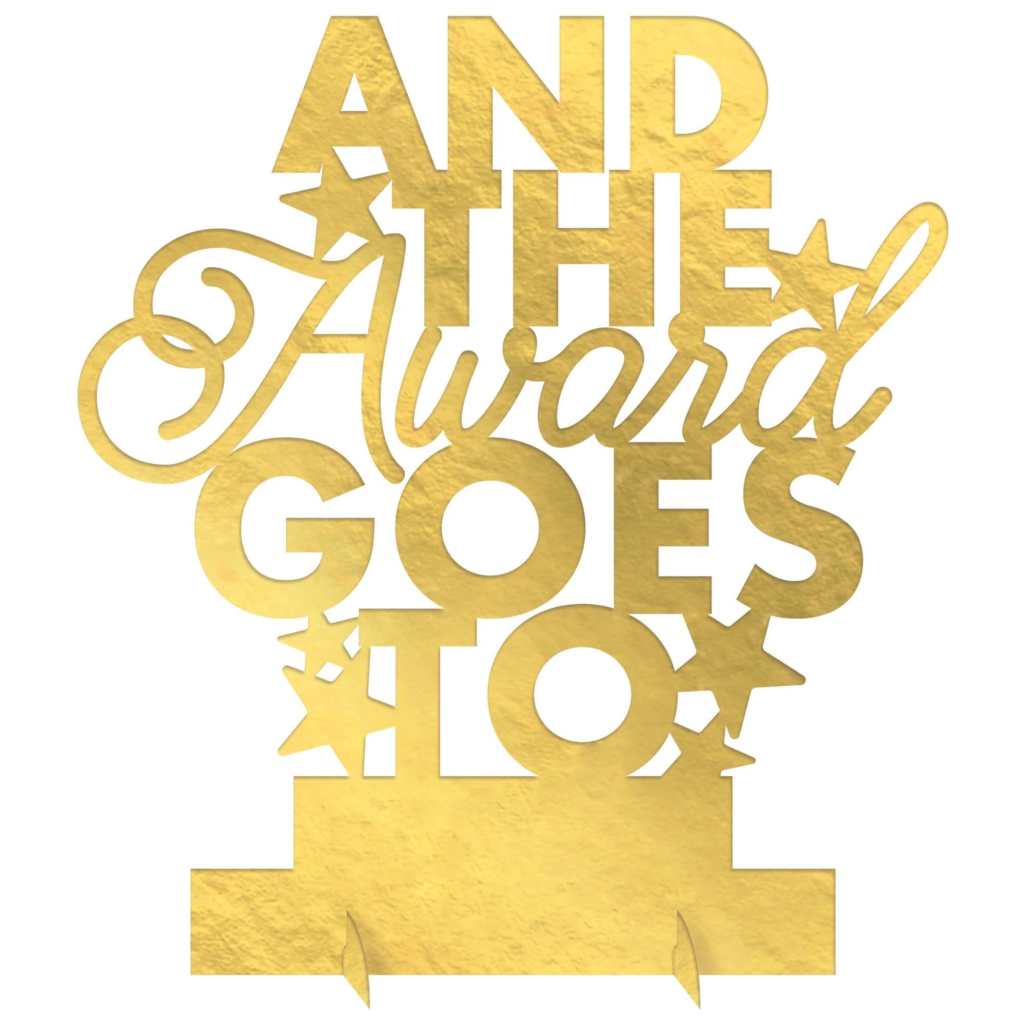 Glamorous Gold Awards Night Table Decoration - 9.5" x 8.6" (1 Pc.) - Stylish & Show-Stopping Design - Stunning Highlight for Your Table Setup - Perfect for Award Ceremonies & Gala Events