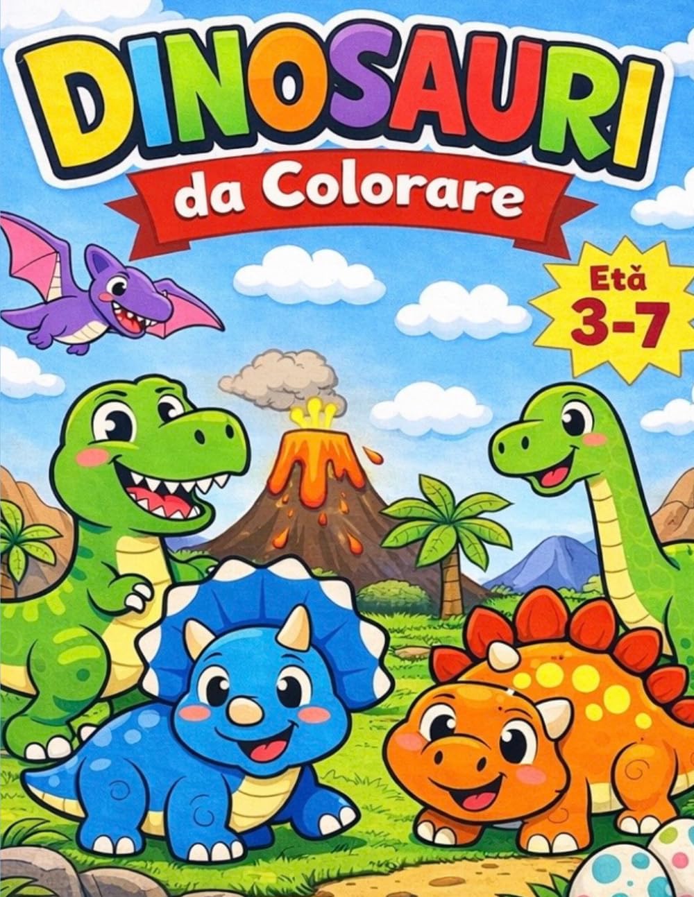 I DINOSAURI: 30 DINOSAURI DIVERTENTI DA COLORARE (LIBRI DA COLORARE PER BAMBINI)