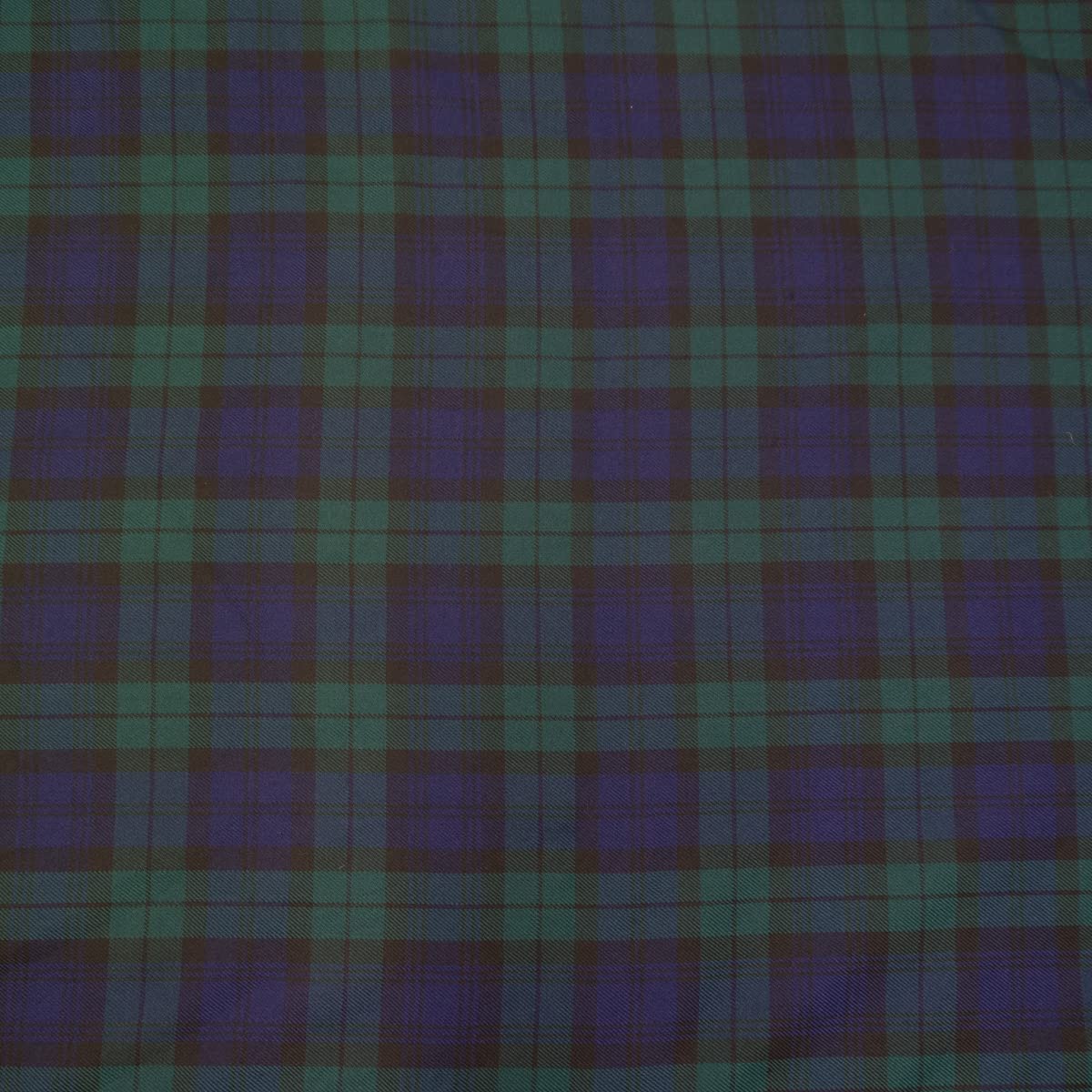 Quality Plaid Check Polyviscose Tartan Fabric 58" Wide (Green Blue D1, Fat Quarter)