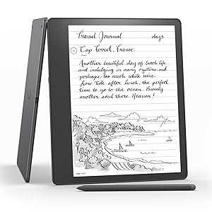 Amazon Kindle Scribe (32 GB) - 10.2 300 ppi Paperwhite display, a Kindle and a notebook all in one, convert notes to text and share, includes Premium Pen