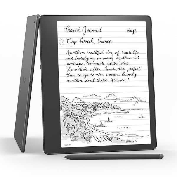 Amazon Kindle Scribe (32 GB) - 10.2 300 ppi Paperwhite display, a Kindle and a notebook all in one, convert notes to text and share, includes Premium Pen