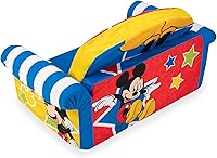 Vista 8 de Muebles Marshmallow Sofá para niños, 2 en 1, de espuma, abatible y cama, Mickey Mouse - Cama desplegable para descansar, sentarse y dormir - Ideal