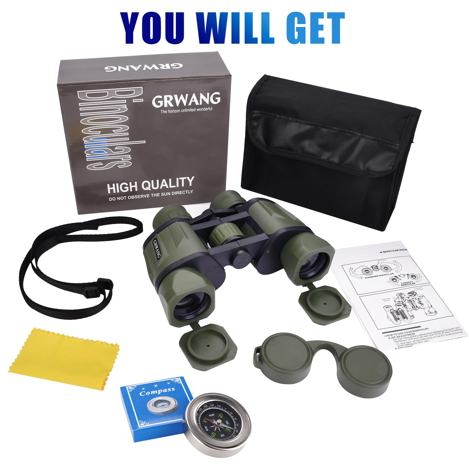 Prismáticos profesionales HD de 10 x 40 para adultos y niños, binoculares a prueba de golpes con lente BAK4 FMC, visión grande y binoculares impermeables, perfectos para observación de aves, deportes, caza, regalos 8