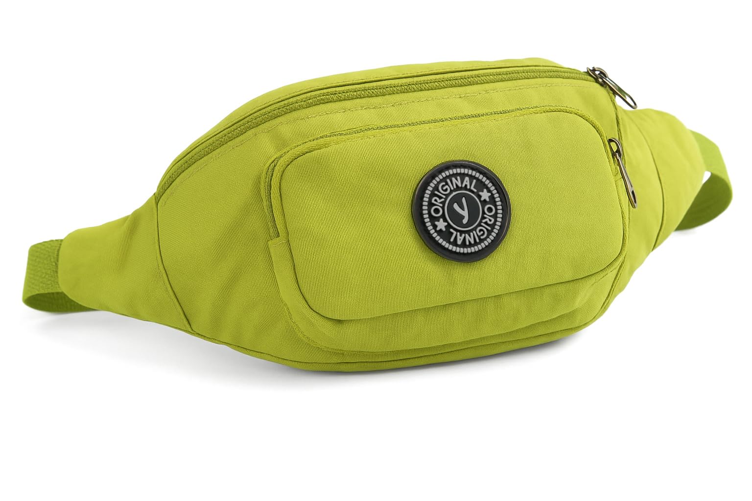 Woodland Leathers Unisex Waist Bag and Bumbag for Women and Men, Multipacket Polyester Bumbags for Ladies Waterproof Belt Bags and Money Bag for Festival, Dog Walking and Running (Green 04)