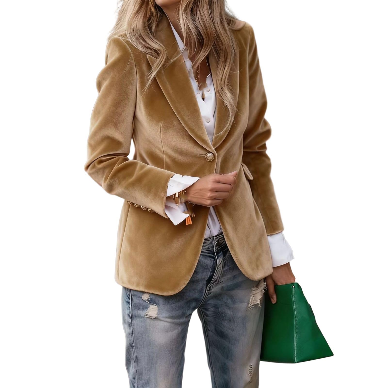 GUOYUXIAO Giacca Slim da Ufficio, Outerwear Quotidiano Casual per Professionalità