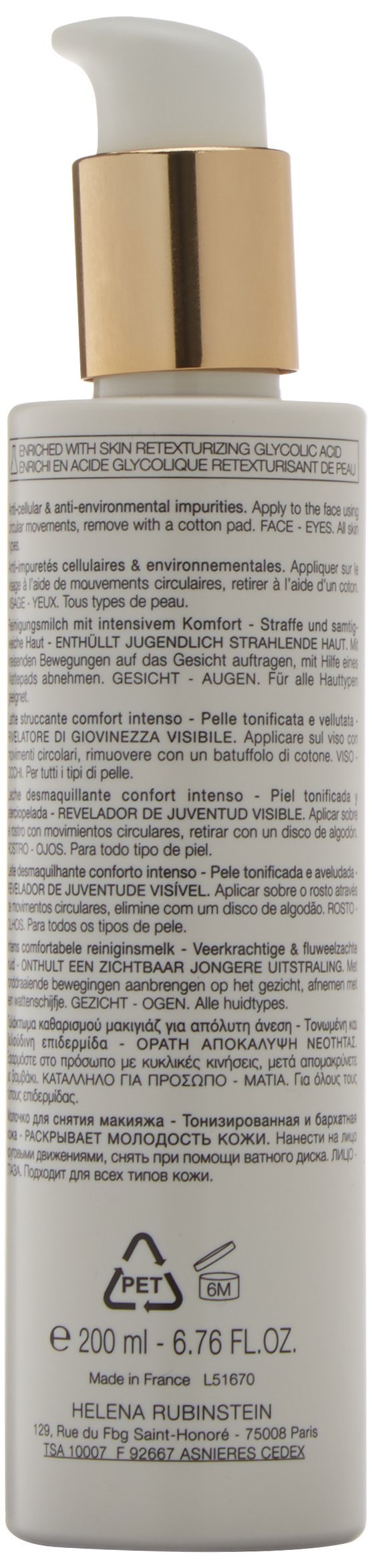 Helena Rubinstein Pure Ritual Intense Comfort Make-Up Remover Milk, 6.76 Ounce