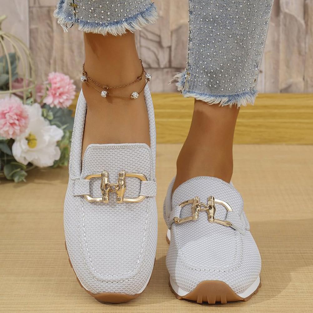 shownicer Mocassins Femme Loafers Plates Chaussures Slip-on Confortables à Enfiler