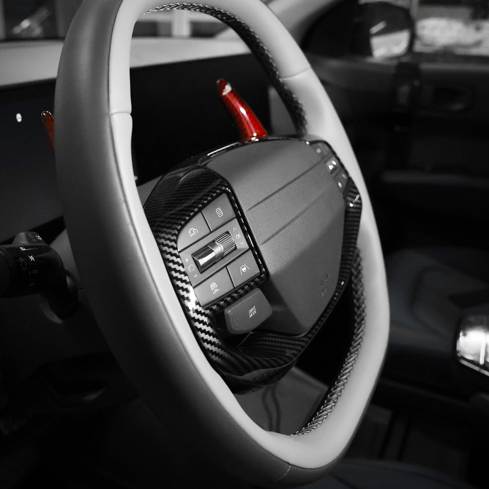 Amazon.com: YOUTOOCAR Steering Wheel Button Frame Cover Compatible