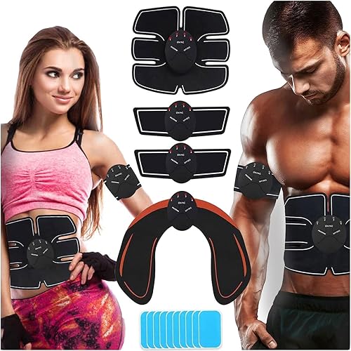 Miniatura 2 de Cinturón de ajuste, estimulador, muscular, accionado, para acondicionamiento muscular para hombres y mujeres, abdomen, brazos, piernas, ejercicio en