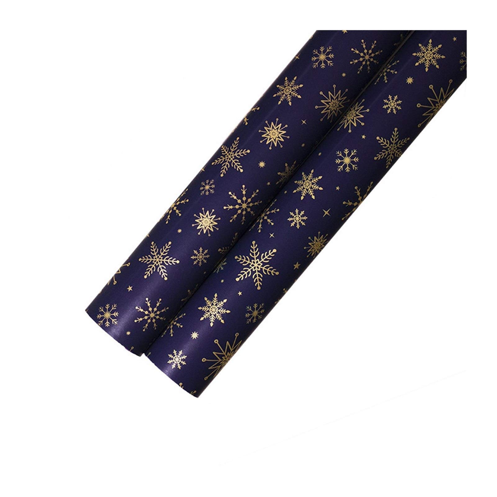 Papier d'emballage cadeau multicolore 10 pcs Christmas Wrapping Craft Paper Vintage Printed Gold Reindeer Brown Kraft 50x70cm(C)