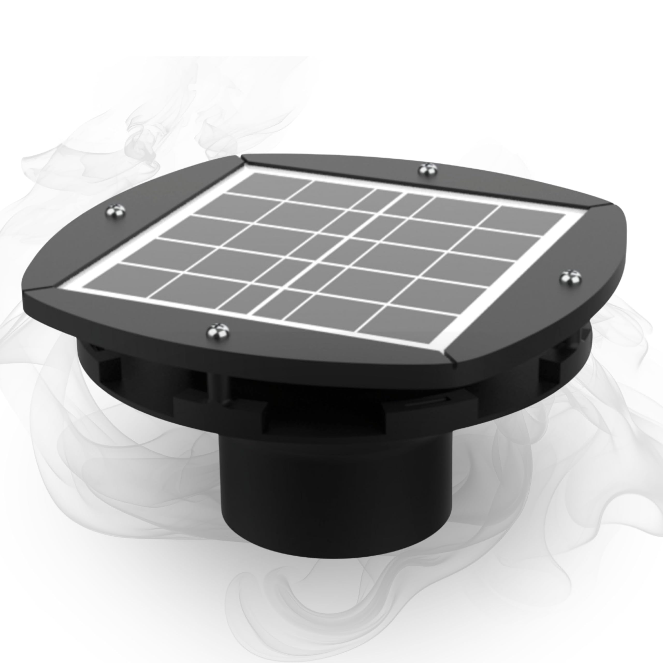 Extracteur Solaire Rechargeable pour Fosse Septique, Ventilation Secondaire, Autonome 24h/24 & Silencieux - HYDRODIV
