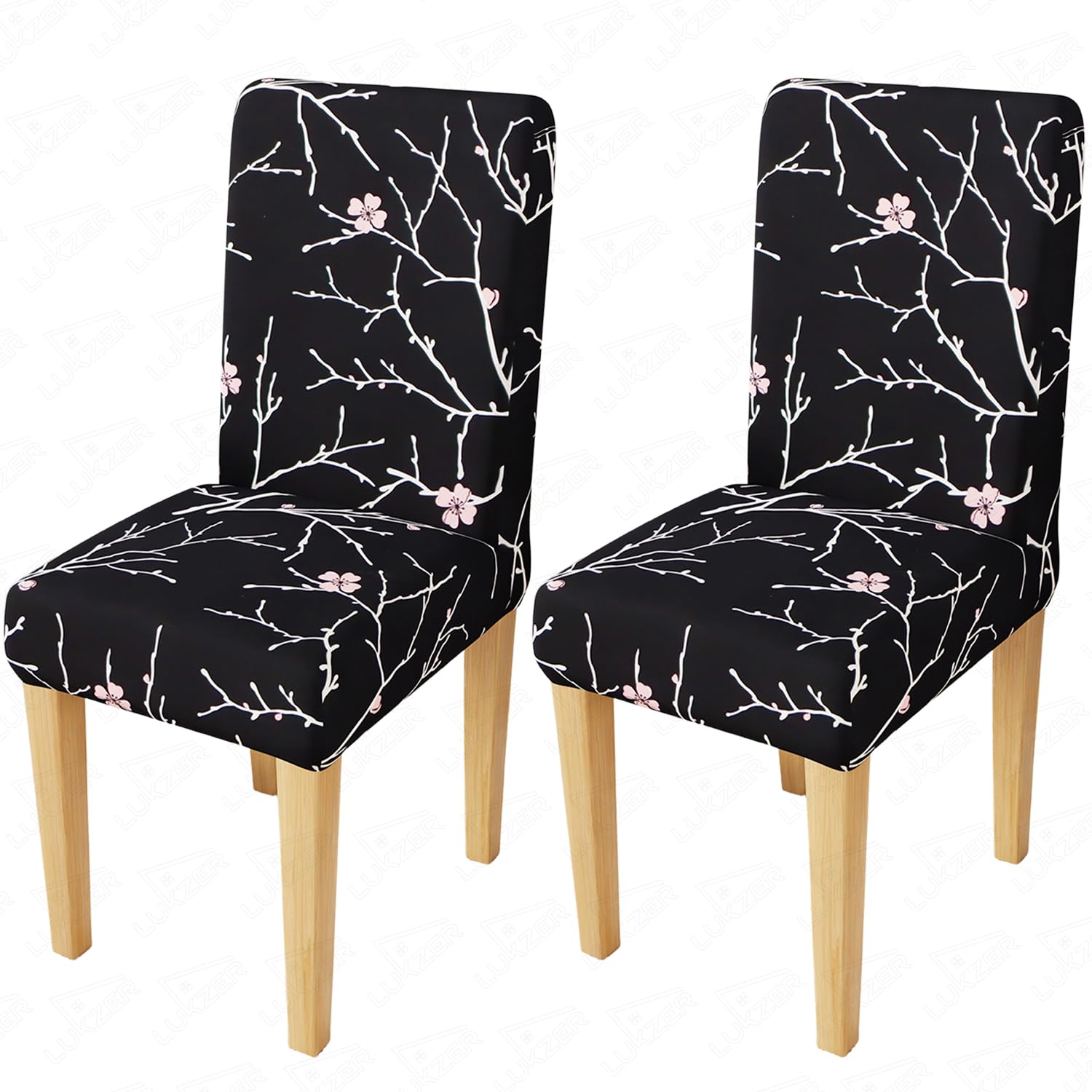 Maroon Flower Dining Chair Covers - 4 Pack -29