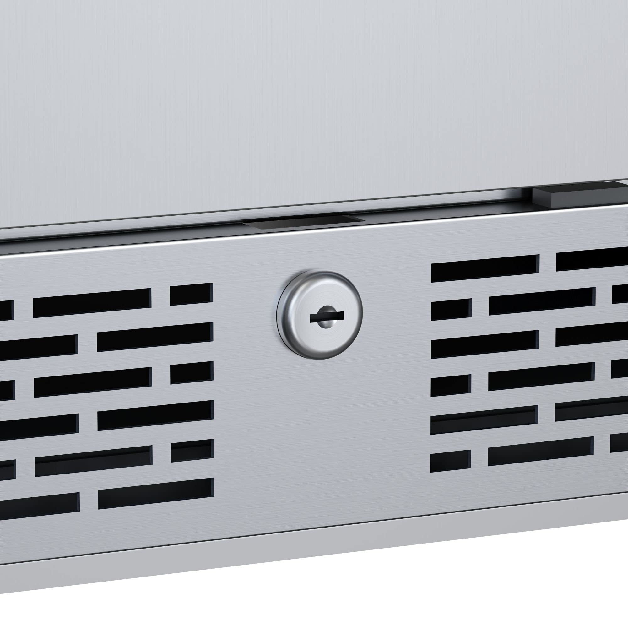 Avallon AFR242ODSS 48 Inch Wide 11.32 Cu. Ft. Outdoor Side by Side Refrigerator with Door Locks on Fridge.com