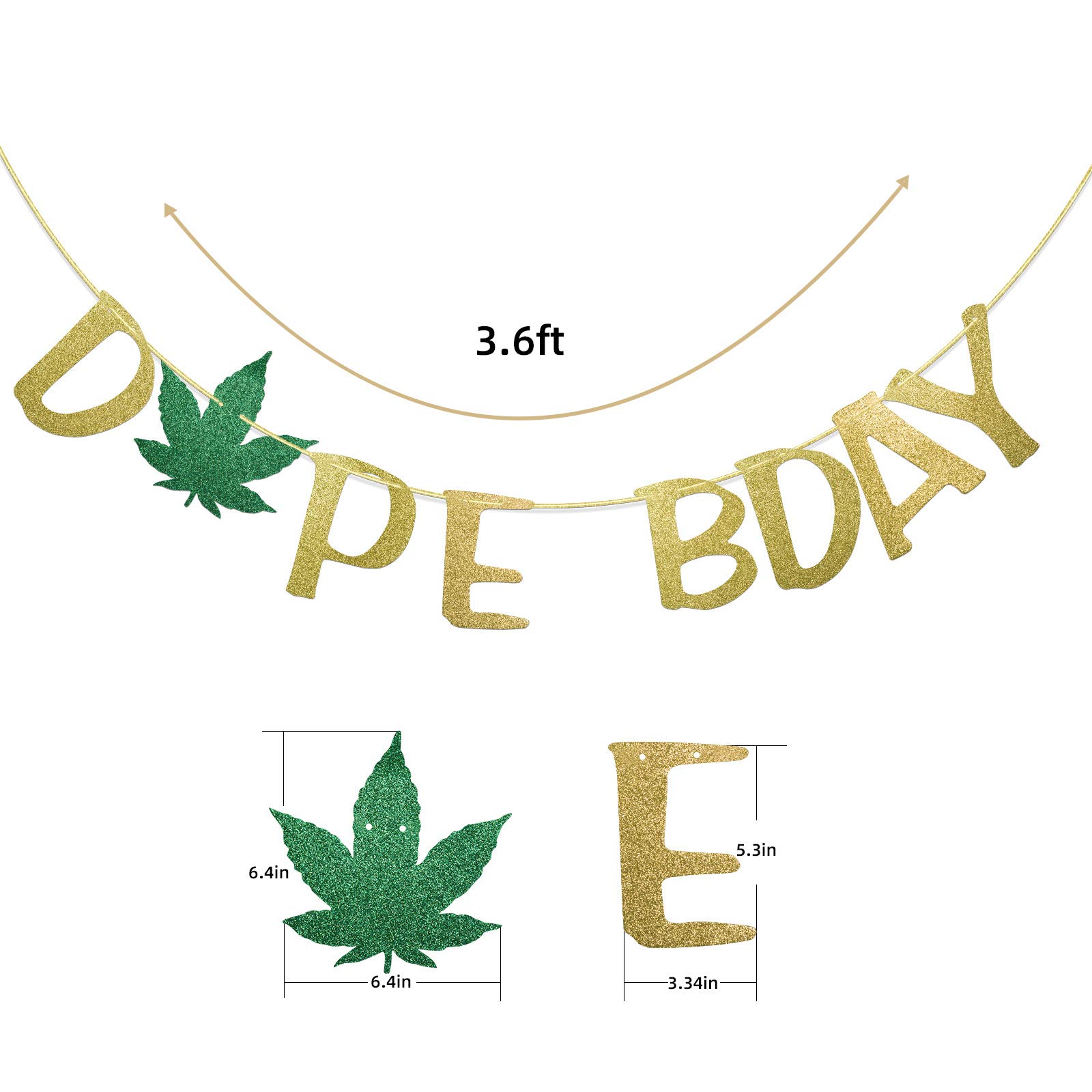 Have A Dope Geburtstagsbanner – Gold-Glitzer Banner Für 420- & 21. Geburtstagspartys