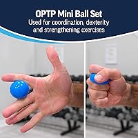 Vista 5 de OPTP Mini bolas – Juego de bolas de auto-masaje rellenas de aire de vinilo (2 piezas) para terapia de manos y pies, pequeñas bolas de terapia