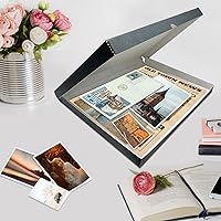Vista 105 de Lineco Folio Storage Box, Clamshell Design with Metal Edge. 18.5x24.5x1.75 Inches, Archival Boxboard, Preserve Photos, Cards, Magazines, Documents