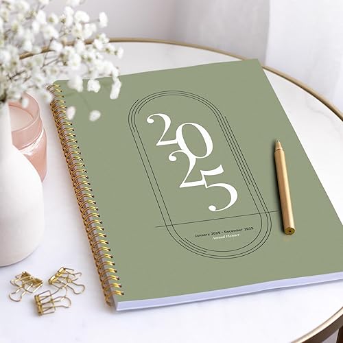 Miniatura 8 de Rileys - Agenda semanal 2025, agenda anual semanal y mensual, enero a diciembre de 2025, cubierta flexible, páginas de notas, encuadernación de