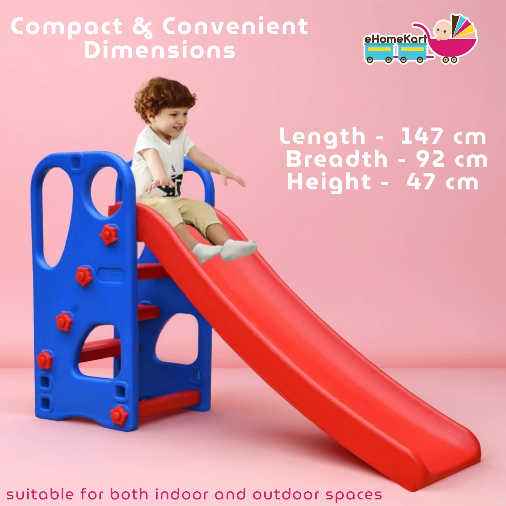 eHomeKart Slide for Kids - PLAYGRO Super Senior Garden Slider - for Boys and Girls - Perfect for Home/Indoor or Outdoor - 147 x 47 x 91.5 cm - Colour May Vary 3
