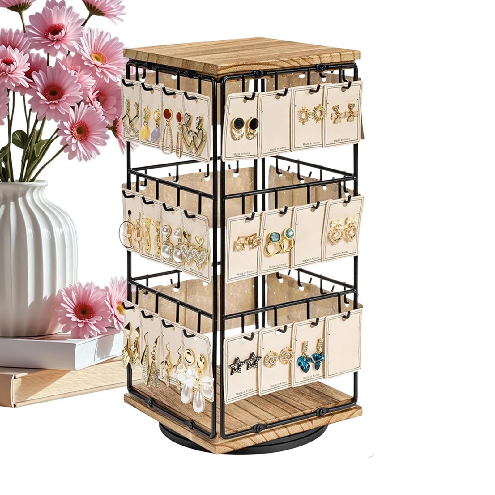 Porta Orecchini Espositore A 48 Ganci, Organizer Moderno | Espositore Per Orecchini E Portagioie Per Bracciali Collane Portachiavi Catene Camera Da Venditori Negozio