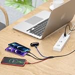 [3-Pack] Multi Charging Cable 4-in-1 Multi Charger Cable 4FT Nylon Braided Multiple USB Charging Cable Fast Phone Charger Cord Multi USB Cable with Dual IP/Type C/Micro USB Port for Most Phones/Tablet