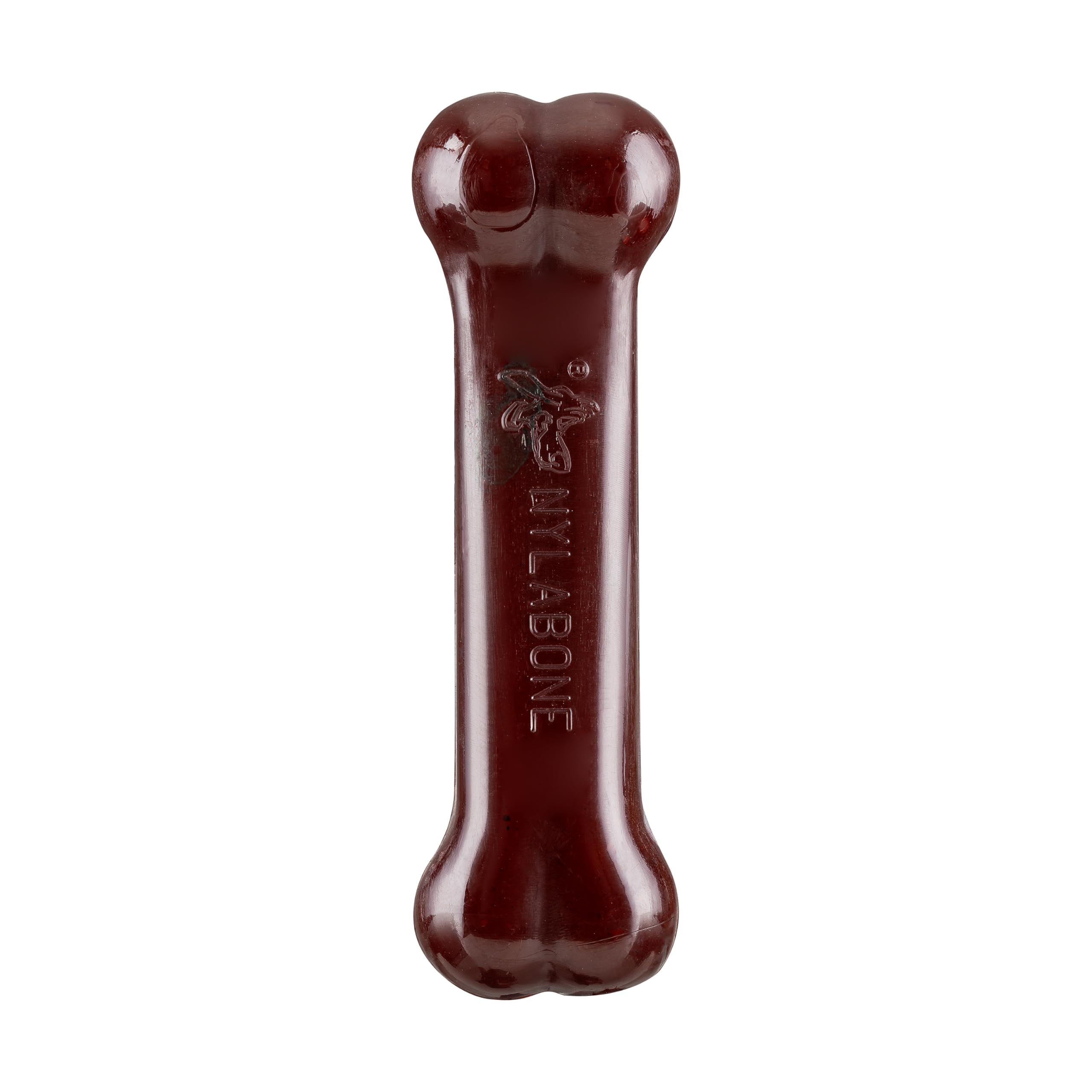 Nylabone, Basted Blast, bardzo silny efekt żucia, zabawka dla psa z nylonu, kształt kości, trwała kość do żucia, smak: boczek i steki, średni, dla psów do 16 kg