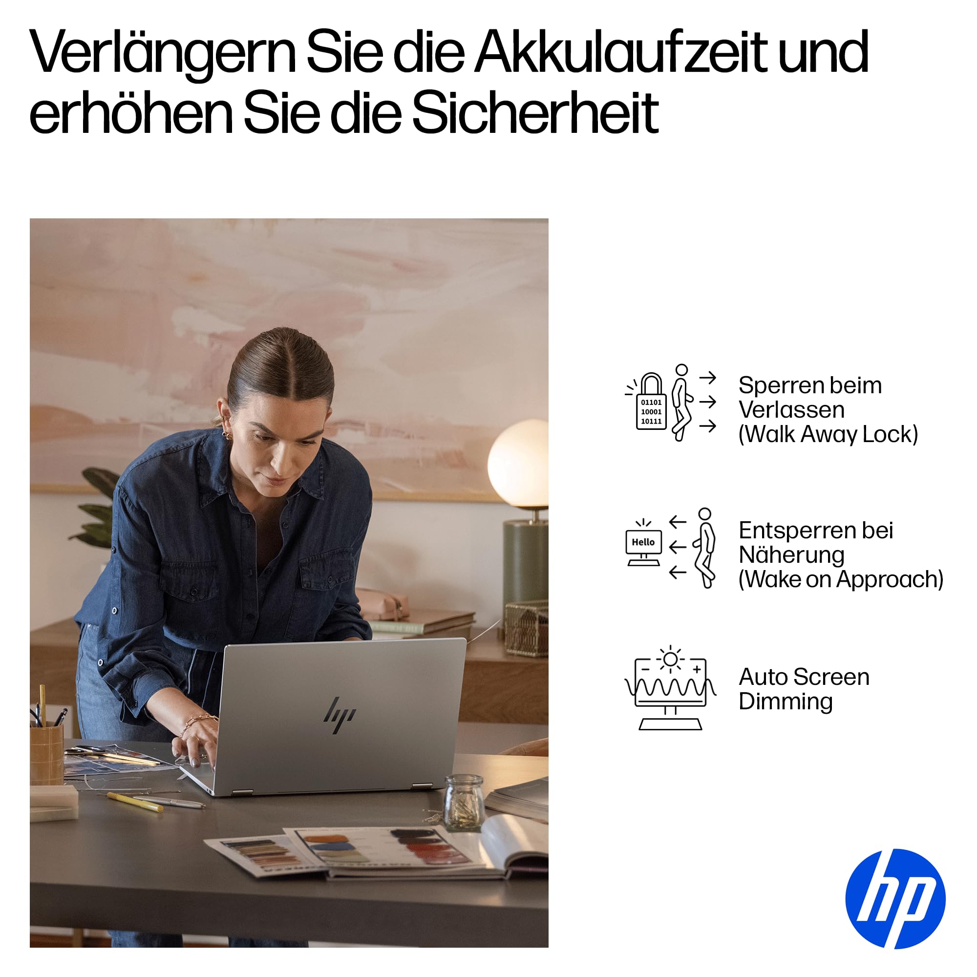 HP OmniBook X Flip 2-in-1 Laptop 16" 2K Touchscreen Intel Core Ultra 5 16GB RAM 1TB Win11 Silber