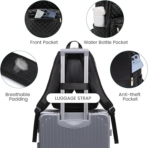 Miniatura 4 de LOVEVOOK Mini Backpack for Women Fashion Quilted Small Backpack Purse Ladies Leather Backpacks, Waterproof Backpack Purse for Work Travel Daily