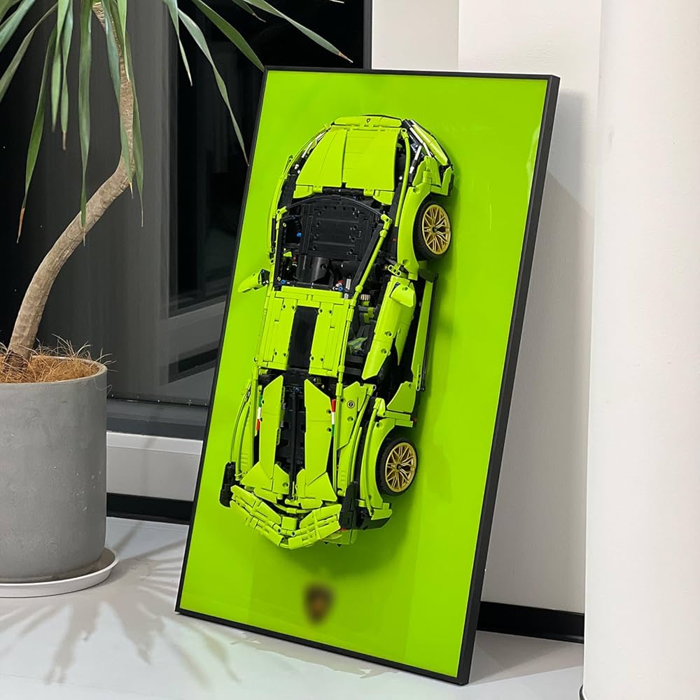 キョントコ部屋 iLuane Display Wallboard for Lego Technic 42115 Lamborghini Sián