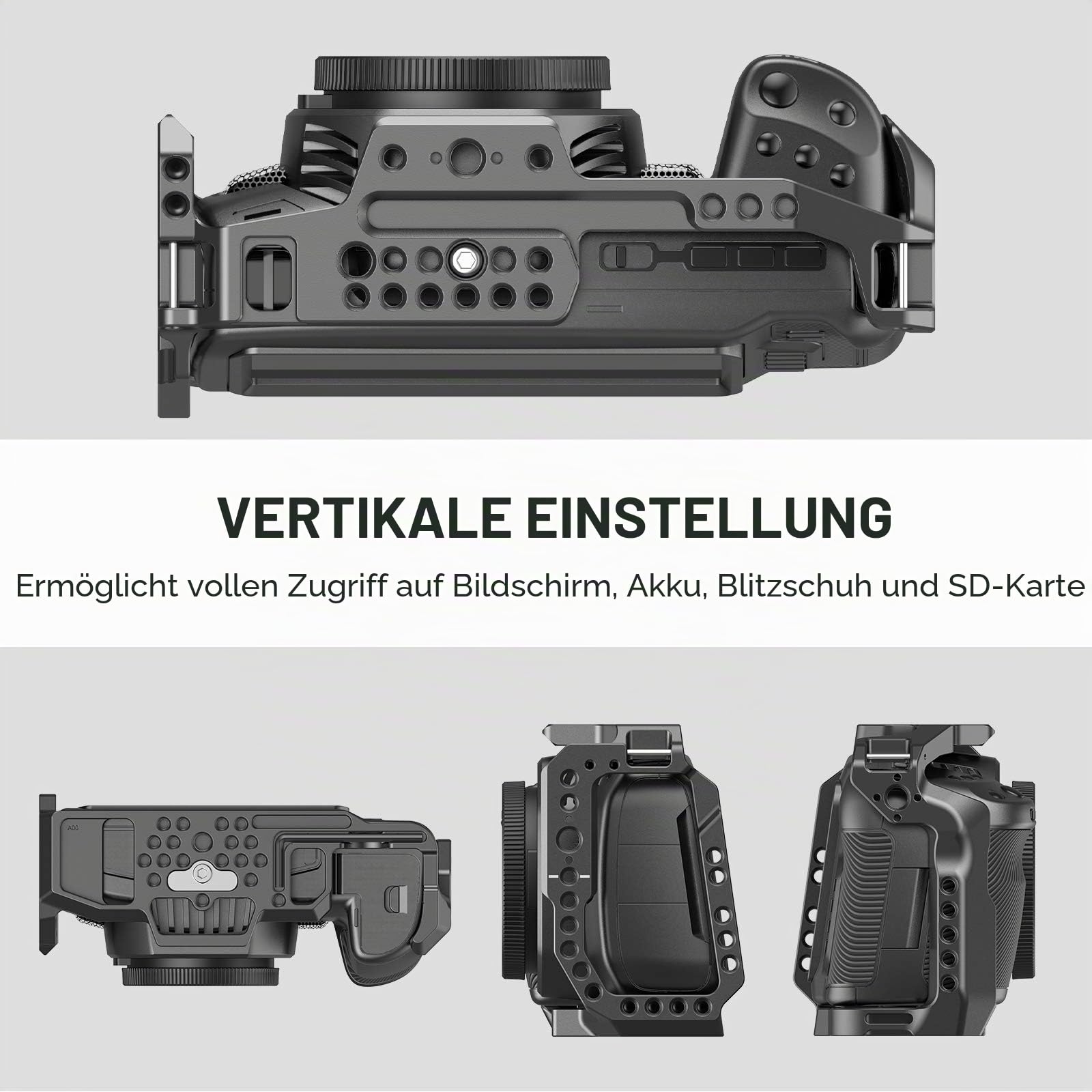 SMALLRIG Camera Cage, Cage Käfig BMPCC 4K, 6K für Blackmagic Pocket Cinema Kamera 4K Cage mit NATO Rail- 2203B