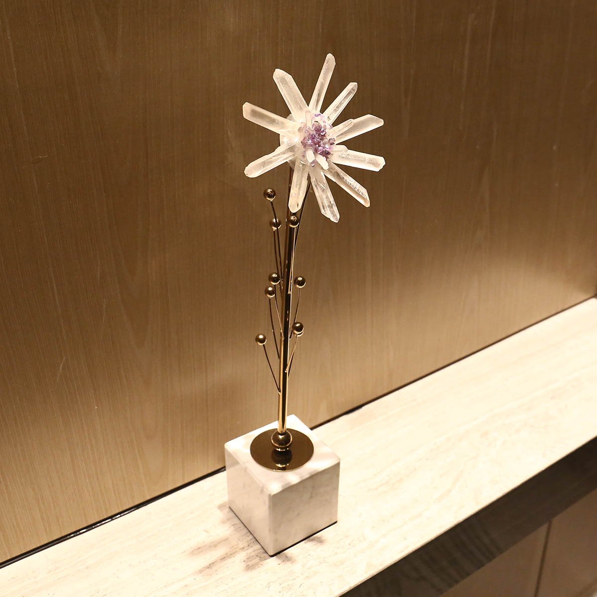 Amazon.co.jp: Tooart 石の花彫刻抽象彫刻アメジスト雄しべ黄金