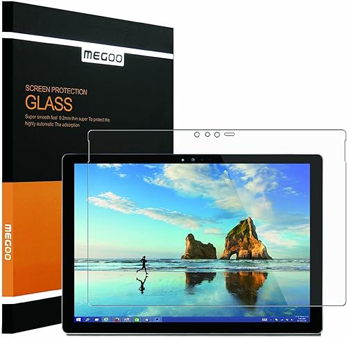 Megoo Protector de pantalla para Surface Pro 5, ultra transparente, de alta respuesta, vidrio templado, compatible con Microsoft Surface Pro 6Pro