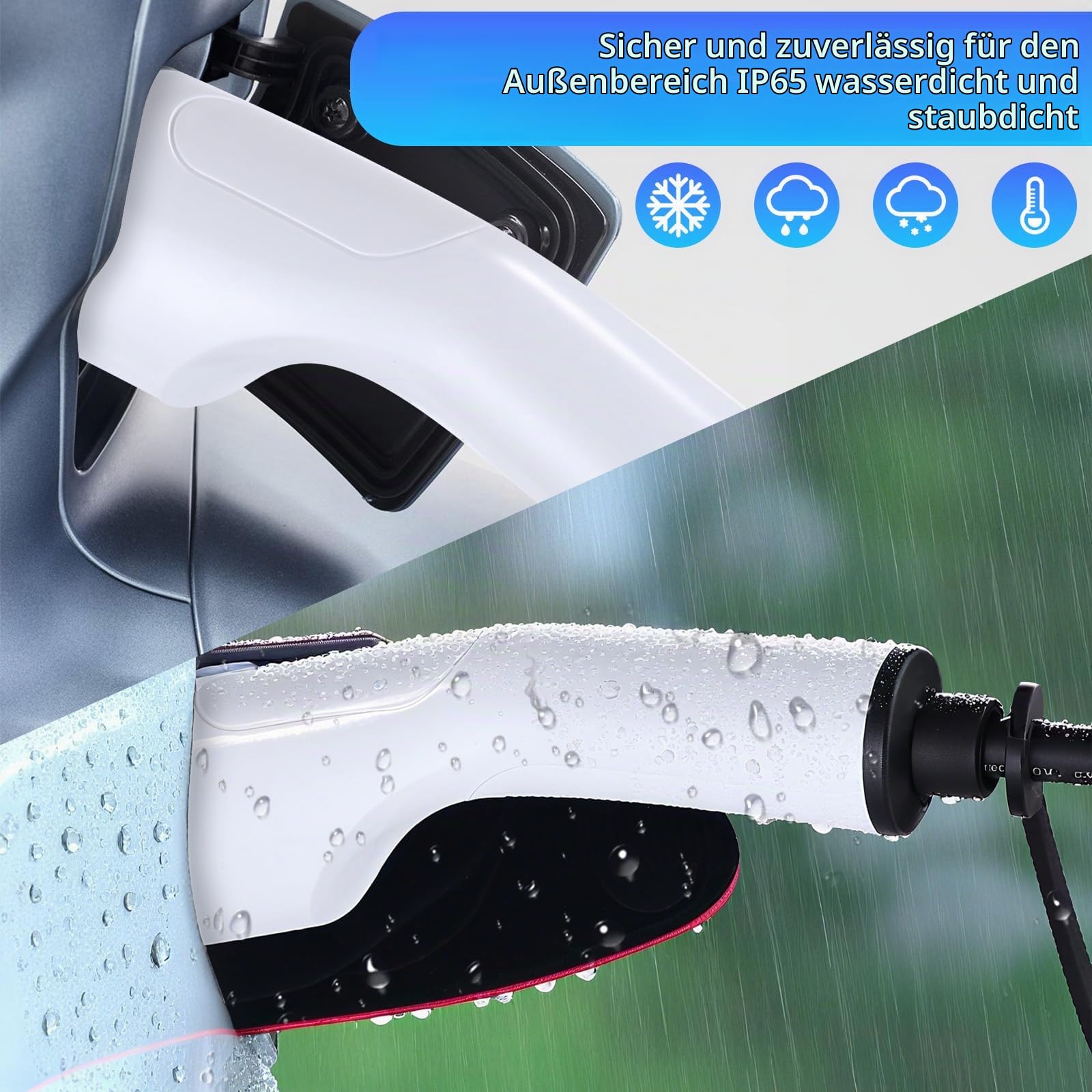 Typ 2 Ladekabel 11kW 5M 16A EV Ladekabel für Elektroauto mit Tragetasche Typ 2 auf Typ 2 EV Ladekabel für E Auto Model 3/Y, ID.3/4/5, C5X, DS7, GLA, Q3, X3