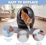 100 Pack Cat Litter Bags Compatible with Litter Robot 4/5/3, Self Cleaning Automatic Litters Box Liners, 25.2 x 15.7in (10-12 Gallons)