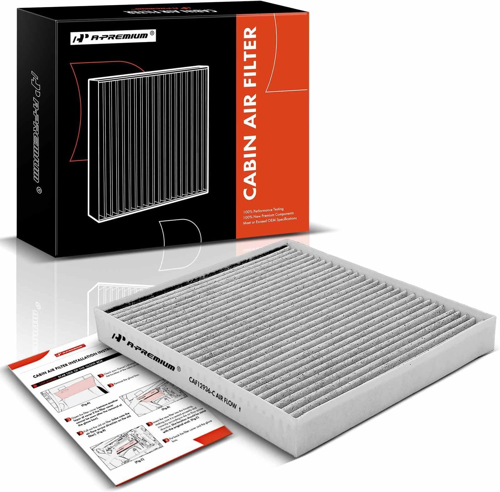 ECOGARD XC25623C Premium Cabin Air Filter With Activated Carbon Odor Eliminator Fits Chevrolet Corvette 2005 2019 Cadillac Xlr 2004 2009