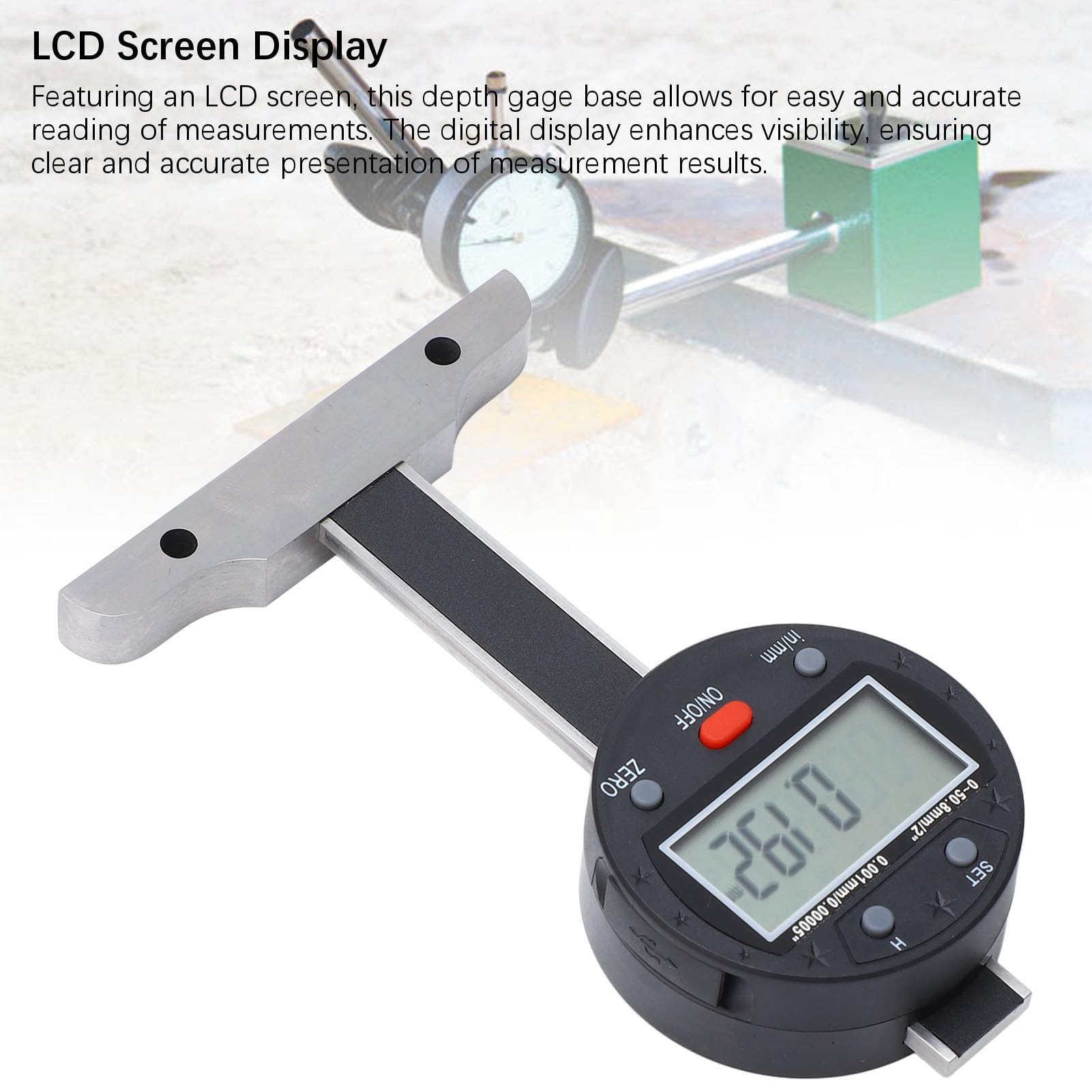 Medidor de profundidad digital Alta precisión 0 50,8 mm Micrómetro Barra delgada Pantalla LCD Puerto USB Medidor de profundidad electrónico para ingenieros profesionales Acero