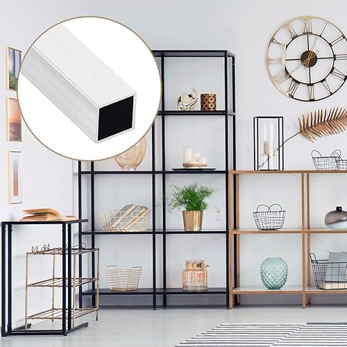 Miniatura 3 de METALLIXITY Tubo cuadrado de aluminio (0.787 in x 0.787 in x 0.031 in x 7.874 in) 3 piezas, tubo de aluminio 6063 - para muebles del hogar,