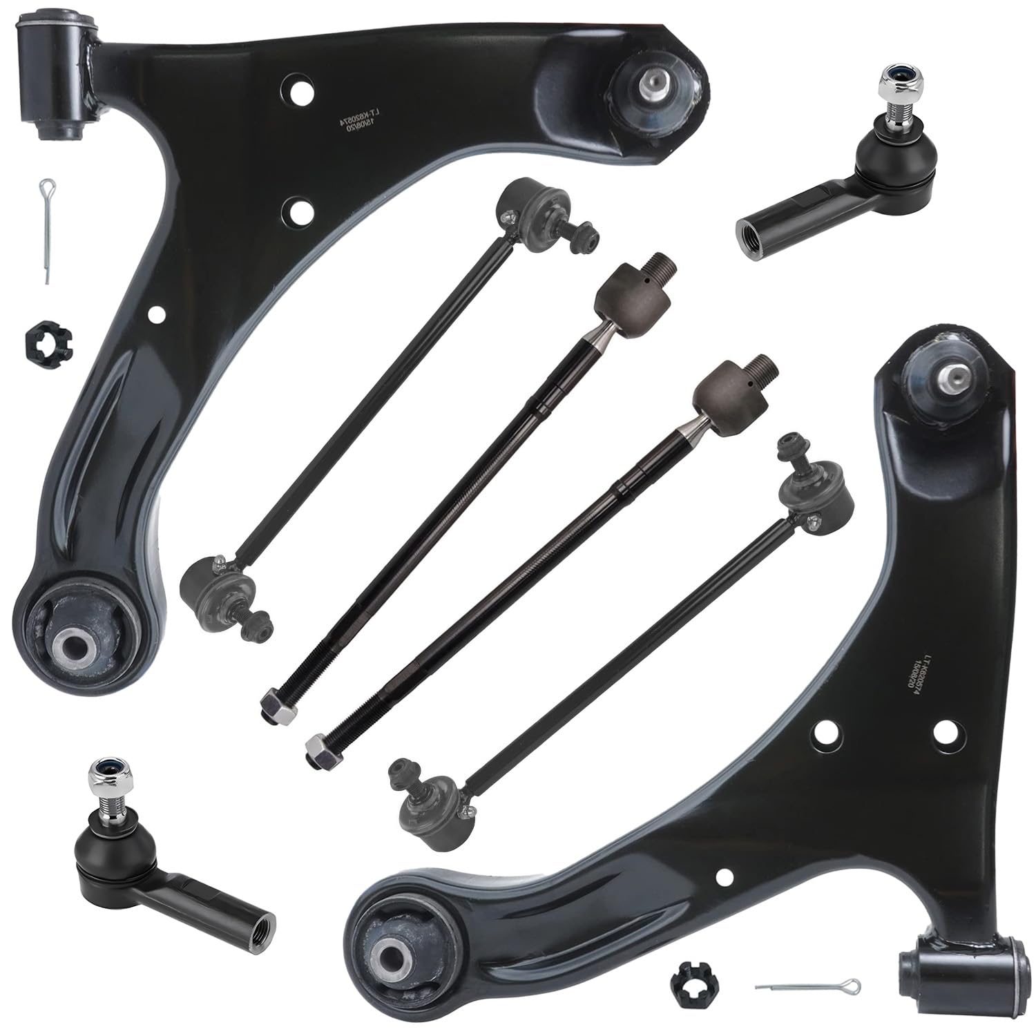 Detroit Axle - 8pc Front End Kit for 2006-2013 Suzuki Grand Vitara, 2 Lower
