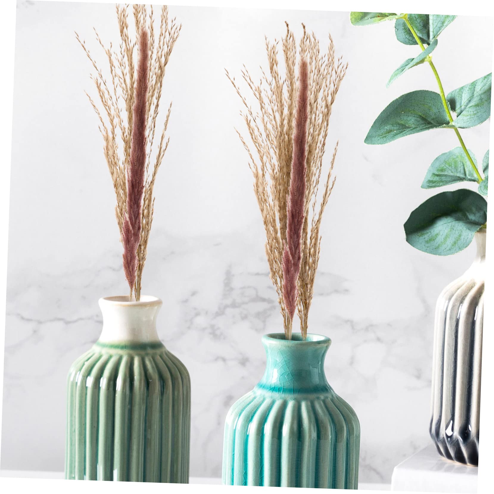 Zerodeko 2ensembles Pampas Séchées Artificielles De Tiges De Fleurs Décoratives pour Décoration DIY Ambiance pour Mariages Et Événements pour Maison Et Bureau