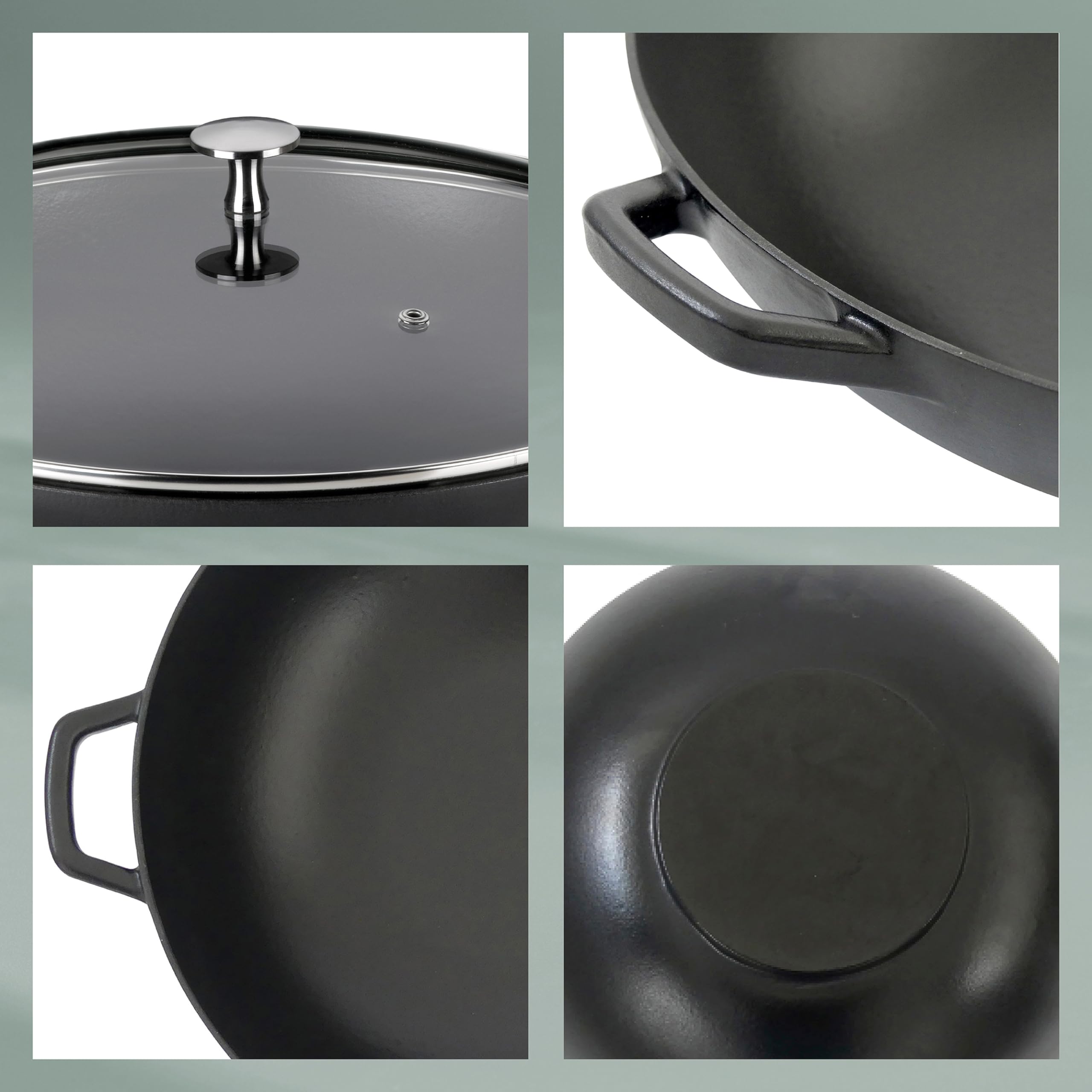 Kookpan, 3.2 L, met Deksel, Zwart, Non-stick, PFAS/PTFE vrij