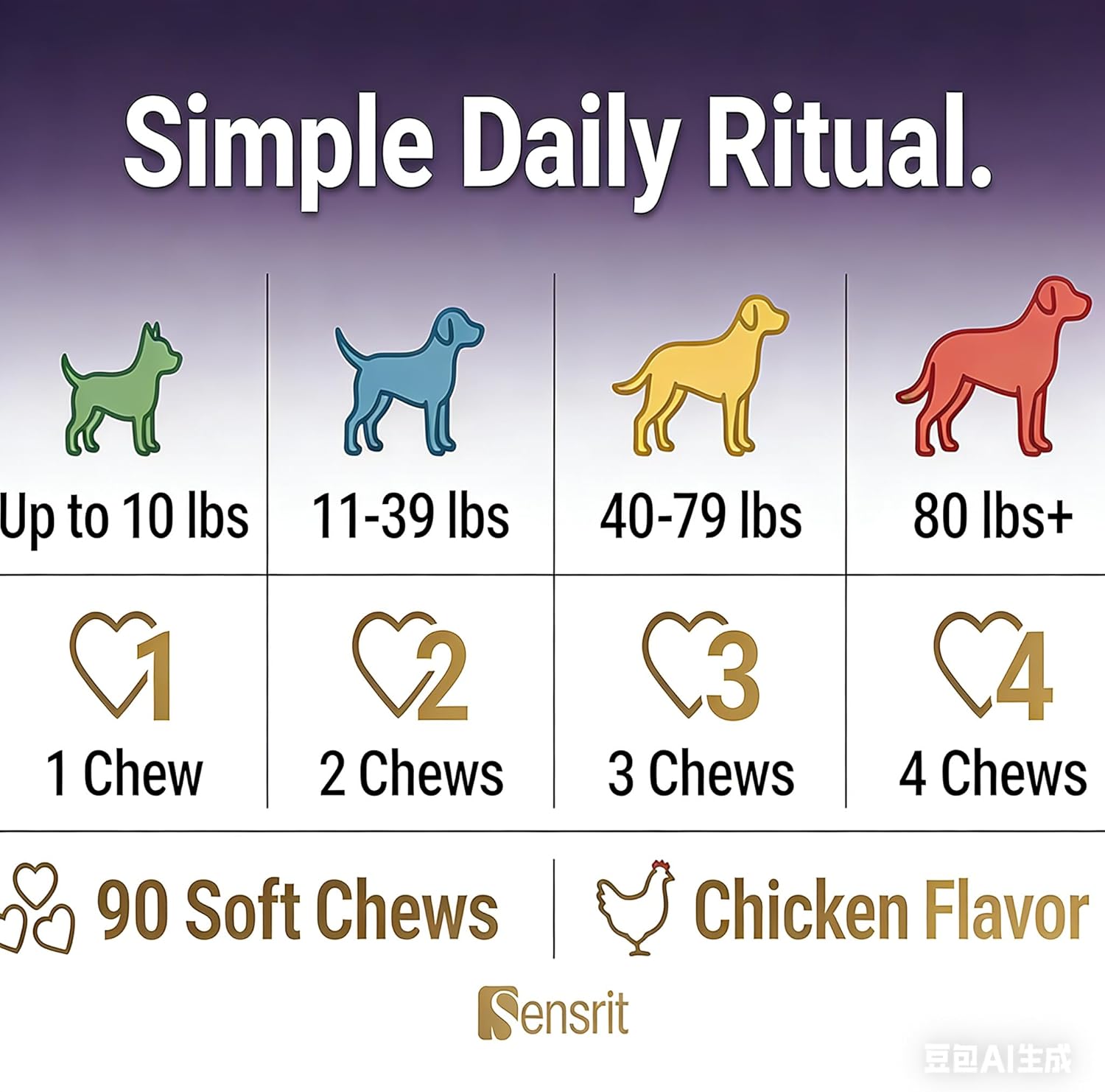 10-in-1 Dog Multivitamin Chews - with Pumpkin & Flaxseed for Digestion, Skin & Coat, Immune Support - 90 Heart-Shaped Soft Chews for All Breeds & Ages